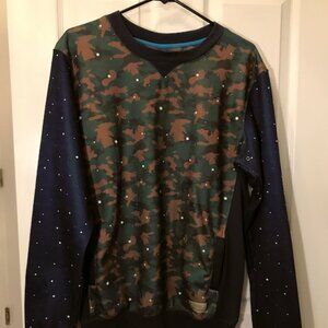 Lira Clothing Co. Men’s Sweatshirt Size Large – Camo Print Crewneck – Streetwear